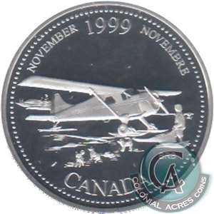 1999 November Canada 25-cents Silver Proof