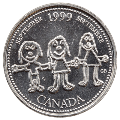 1999 September Canada 25-cents Brilliant Uncirculated (MS-63)