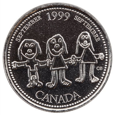 1999 September Canada 25-cents Proof Like