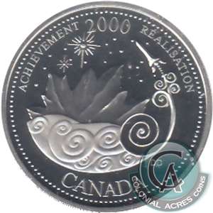 2000 Achievement Canada 25-cents Silver Proof