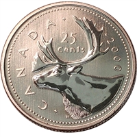 2000 Caribou Canada 25-cents Specimen