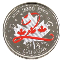 2000 Coloured Pride Canada 25-cents Proof Like_