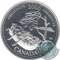 2000 Creativity Canada 25-cents Silver Proof