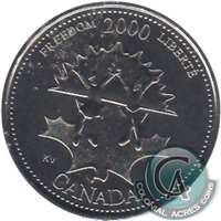 2000 Freedom Canada 25-cents Proof Like