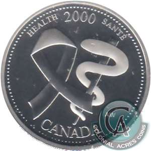 2000 Health Canada 25-cents Silver Proof