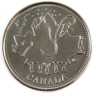 2002P Canada Day 25-cents Brilliant Uncirculated (MS-63)