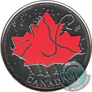 2002P Coloured Canada Day 25-cents Proof Like_