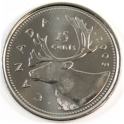 2003P Old Effigy Canada 25-cents Brilliant Uncirculated (MS-63)