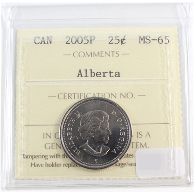 2005P Alberta Canada 25-cents ICCS Certified MS-65