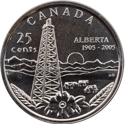 2005P Alberta Canada 25-cents Proof Like