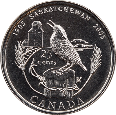 2005P Saskatchewan Canada 25-cents Proof Like