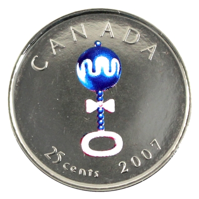 2007 Coloured Baby Canada 25-cents Proof Like $