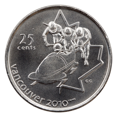 2008 Bobsleigh Canada 25-cents Brilliant Uncirculated (MS-63)