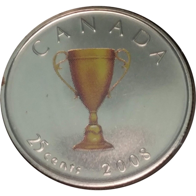 2008 Coloured Congratulations Canada 25-cents Proof Like $