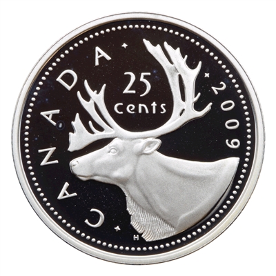 2009 Caribou Canada 25-cents Silver Proof