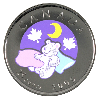 2009 Coloured Baby Canada 25-cents Proof Like $