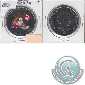 2009 Canada Coloured Canada Day 25-cents Specimen