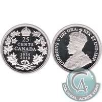 2010 (1935-2010) Canada 25-cents Silver Proof