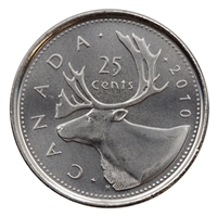 2010 Caribou Canada 25-cents Brilliant Uncirculated (MS-63)