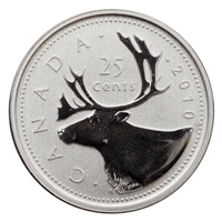 2010 Caribou Canada 25-cents Specimen