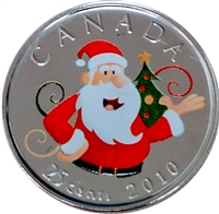 2010 Coloured Santa Canada 25-cents Proof Like