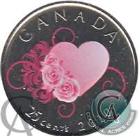 2010 Coloured Wedding Canada 25-cents Proof Like