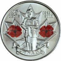 2010 Poppy Canada 25-cents Brilliant Uncirculated (MS-63)
