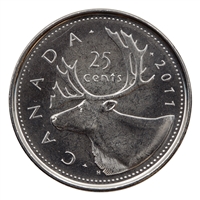 2011 Caribou Canada 25-cents Brilliant Uncirculated (MS-63)