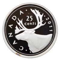 2011 Caribou Canada 25-cents Silver Proof