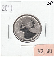 2011 Caribou Canada 25-cents Specimen