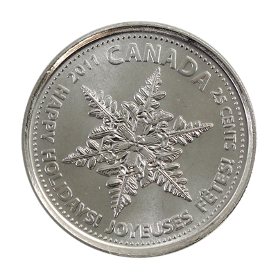 2011 Christmas Canada 25-cents Brilliant Uncirculated (MS-63)