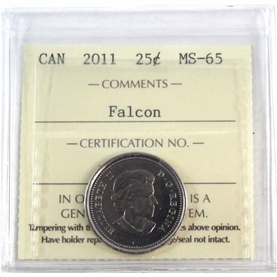 2011 Falcon Canada 25-cents ICCS Certified MS-65