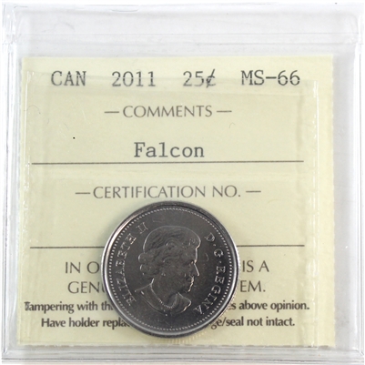 2011 Falcon Canada 25-cents ICCS Certified MS-66