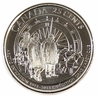 2013 Arctic Expedition (Frosted) Canada 25-cents Brilliant UNC. (MS-63)