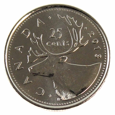 2013 Caribou Canada 25-cents Brilliant Uncirculated (MS-63)