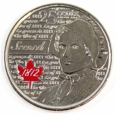 2013 Coloured Secord Canada 25-cents Brilliant Uncirculated (MS-63)