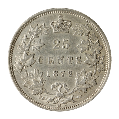1872H Canada 25-cents EF-AU (EF-45) $