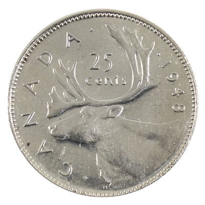1948 Canada 25-cents AU-UNC (AU-55) $