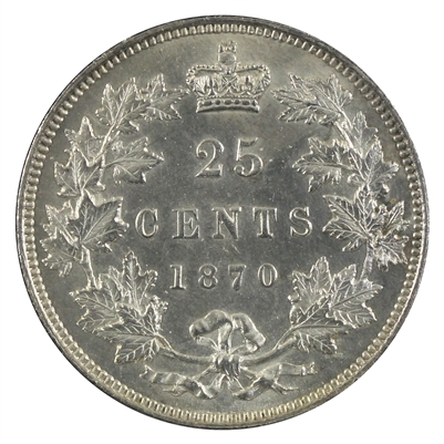 1870 Canada 25-cents Uncirculated (MS-60) $