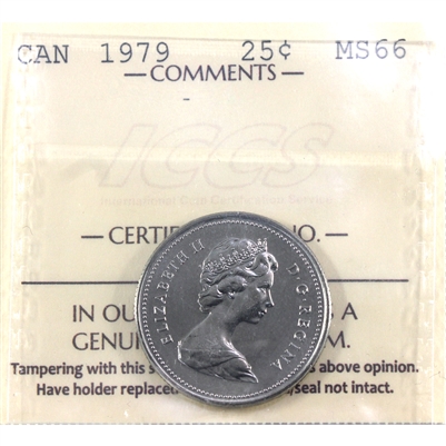 1979 Canada 25-cents ICCS Certified MS-66