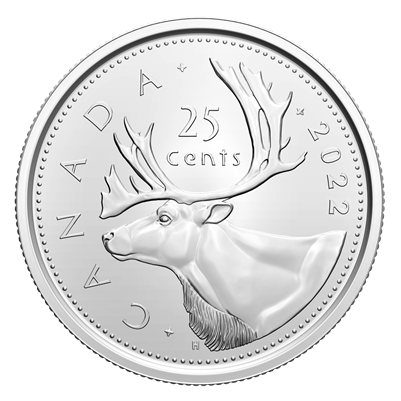 2022 Canada 25-cents Brilliant Uncirculated (MS-63)