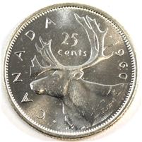 1960 Canada 25-cents Choice Brilliant Uncirculated (MS-64)