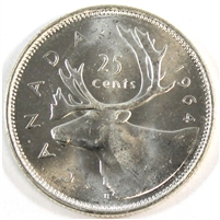 1964 Canada 25-cents Choice BU (MS-64)