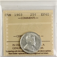 1903 Canada 25-cents ICCS Certified EF-40