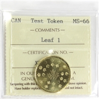 No Date (Issued 2018) Leaf #1 Canada Test Token ICCS Certified MS-66