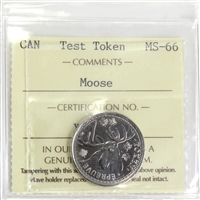 No Date (Issued 2018) Moose Canada Test Token ICCS Certified MS-66