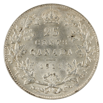 1911 Canada 25-cents UNC+ (MS-62) $