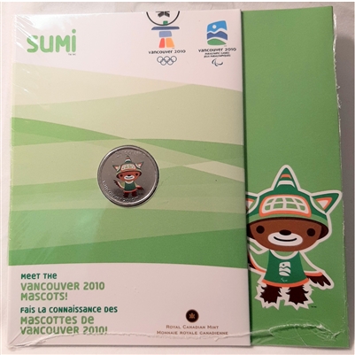 2008 Canada 25ct Paralympic Mascot - Sumi Coin & Folder