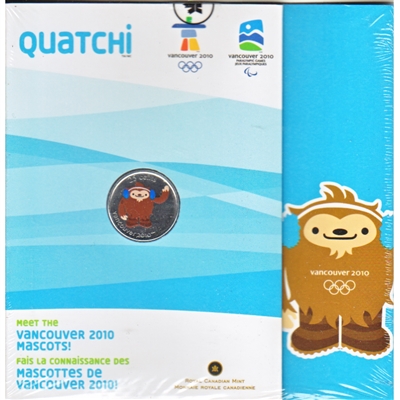 2008 Canada 25ct Olympic Mascot - Quatchi Coin & Folder