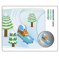 2010 Canada 50-cent Olympic Mascot Collector Card - Bobsleigh